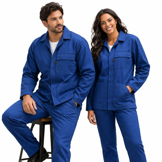 Blue workwear fashion shoot (1)